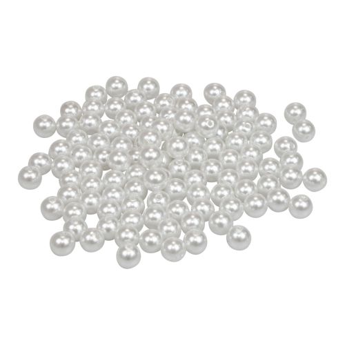 Floristik24 Perles décoratives à enfiler perles artisanales blanches 8mm 300g