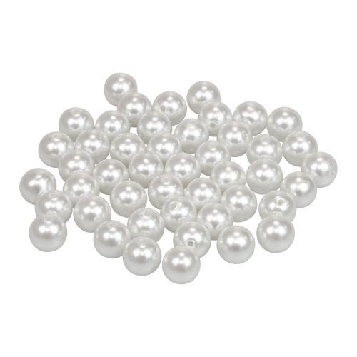 Article Perles décoratives à enfiler perles artisanales blanches 12mm 300g