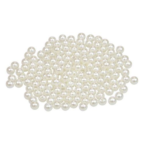 Perles à enfiler perles artisanales blanc crème 6mm 300g