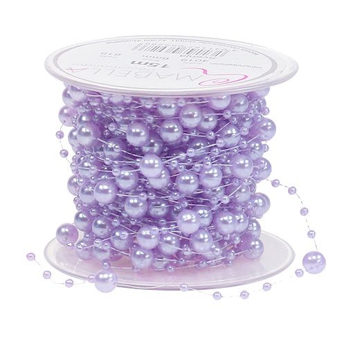 Floristik24 Perle cordon violet 6mm 15m