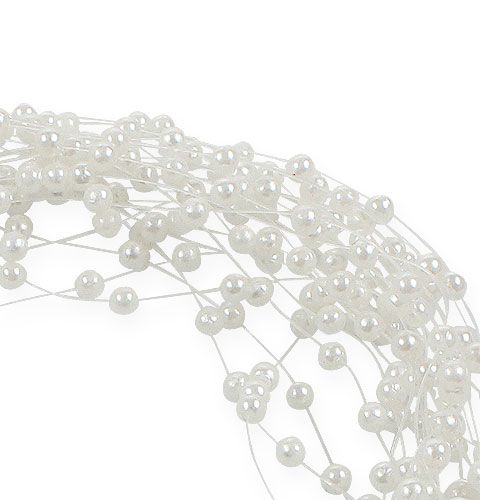 Article Fil de perles décoratif 20m blanc