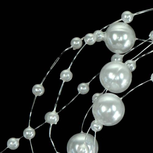 Article Collier Perle Blanche Ø3 - 8mm L3m