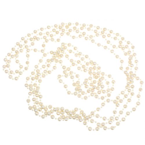 Floristik24 Collier de perles crème 7m