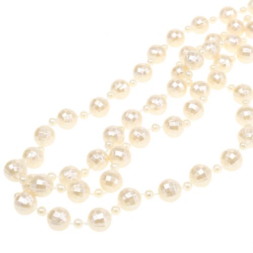 Floristik24 Collier de perles crème 7m