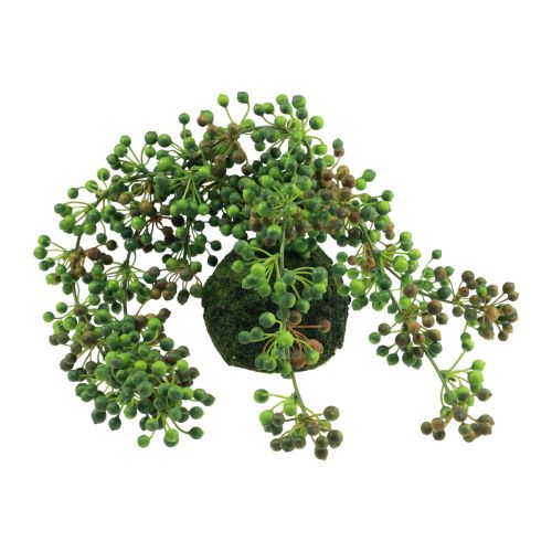 Article Fil de perles artificielles plante verte en boule de mousse 38cm