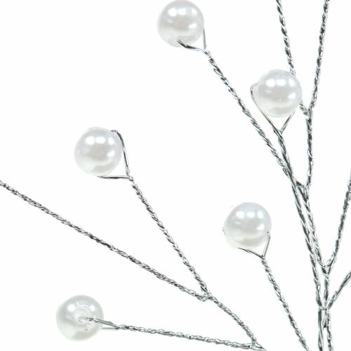 Article Branche de perles blanc L18cm 2pcs