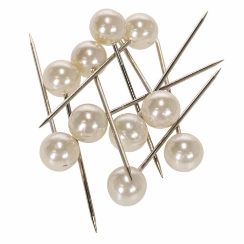 Épingles décoratives perles champagne Ø15 mm 75 mm - Lot de 10 acheter | Floristik24.fr