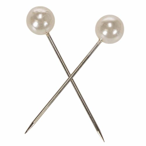 Épingles décoratives perles champagne Ø15 mm 75 mm - Lot de 10 | Floristik24.fr