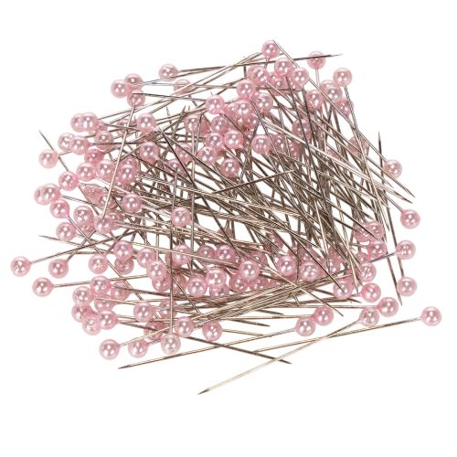 Épingles florales en métal avec tête perlée rose Ø4mm 4cm - Lot de 150 pièces