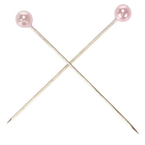 Épingles florales en métal avec tête perlée rose Ø4mm 4cm - Lot de 150 pièces | Floristik24.fr