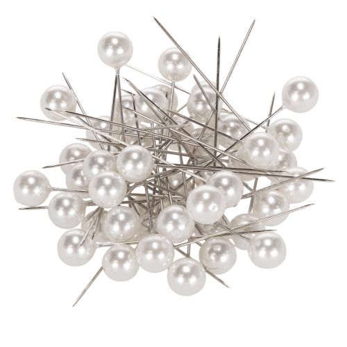 Épingles à tête perlée blanches Ø10 mm x 60 mm – Lot de 50 acheter | Floristik24.fr