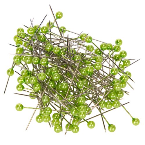 Épingles à fleurs à tête de perle verte, usage polyvalent, Ø 4 mm, 40 mm, 150 pièces