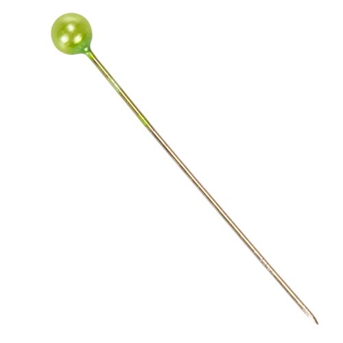 Épingles à fleurs à tête de perle verte, usage polyvalent, Ø 4 mm, 40 mm, 150 pièces | Floristik24.fr