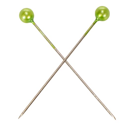 Épingles à fleurs à tête de perle verte, usage polyvalent, Ø 4 mm, 40 mm, 150 pièces | Floristik24.fr