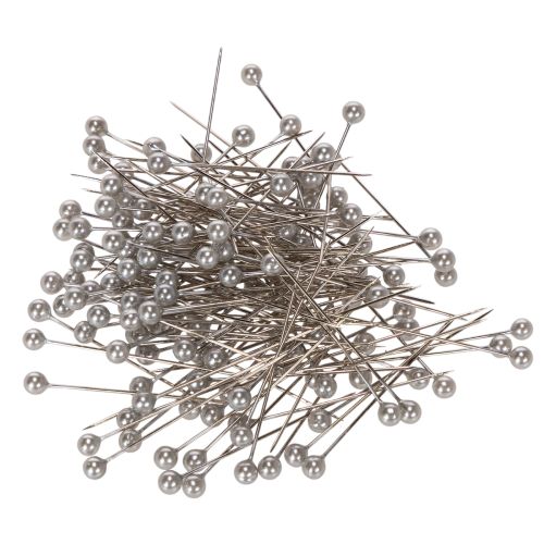 Épingles à tête perlée argentée Ø4mm 40mm 150 pièces pour décoration florale