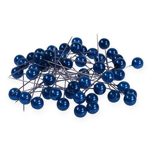 Floristik24 Epingles Tête Perle Bleu Ø10mm 60mm