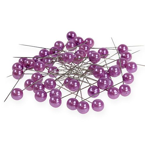 Article Epingles à perler violet Ø10mm 60mm