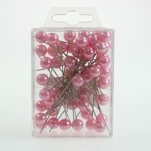 Article Epingles Tête Perle Rose Ø10mm 60mm
