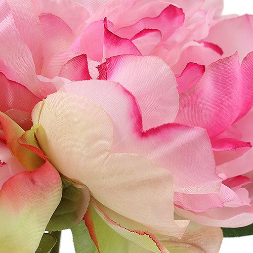 Floristik24 Pivoines avec bouton rose L30cm 2pcs