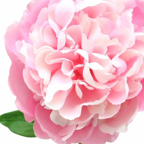Article Fleur artificielle pivoine avec fleur et bourgeon rose 68cm