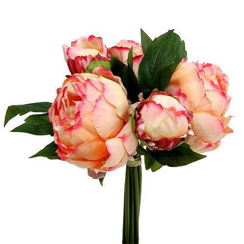 Floristik24 Bouquet de pivoines pêche 30 cm