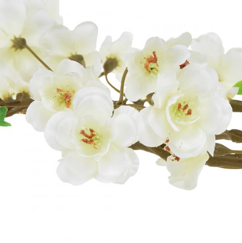 Article Branche de fleur de pêcher artificielle crème printemps 69cm