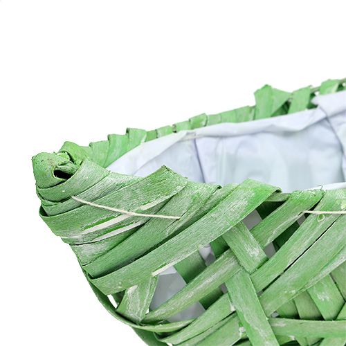 Floristik24 Pirogue à fleurs verte 37 x 13 x H. 13,5 cm