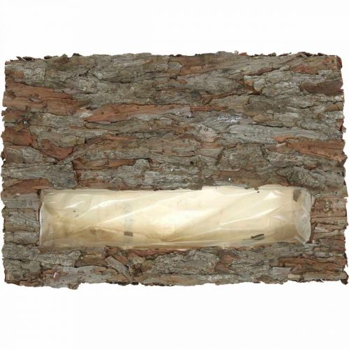 Article Sous-verre décoratif avec bac à plante écorce de pin 45×30cm H6cm