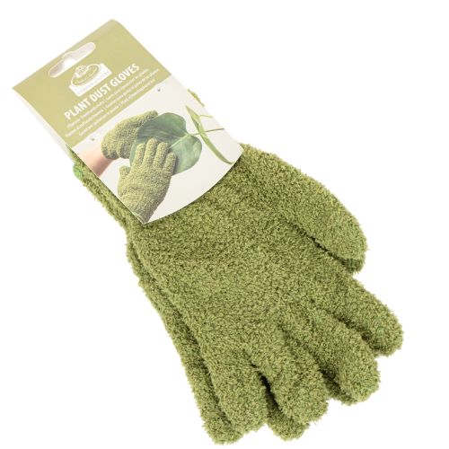 Gants en microfibre verts pour entretien des plantes en pot, 1 paire | Floristik24.fr