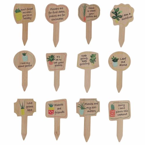 ProductNameLot de 12 étiquettes à plantes en bambou, 11 x 6 cm, motifs végétaux et messages humoristiques/ProductName
ProductDescription
<h2>Étiquettes à plantes en bambou pour décorer et repérer vos pots</h2>
<p>Ce lot comprend 12 étiquettes décoratives  | Floristik24.fr