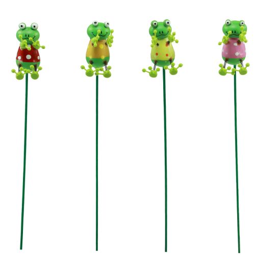 Floristik24 Bouchons pour plantes grenouilles bouchons de fleurs décoratifs 24cm 16pcs