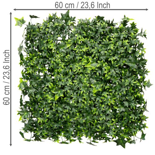 Tapis de Lierre Artificiel 60x60 cm Vert en Plastique pour Décoration Murale | Floristik24.fr