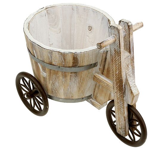 Floristik24 Bac à plantes tricycle blanc H.25 cm