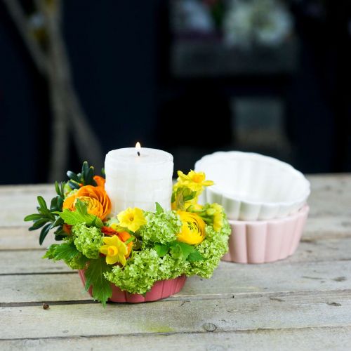 Floristik24 Moule à pâtisserie jardinière, moule à cake à planter, pot en céramique H5cm Ø12.5cm 3pcs