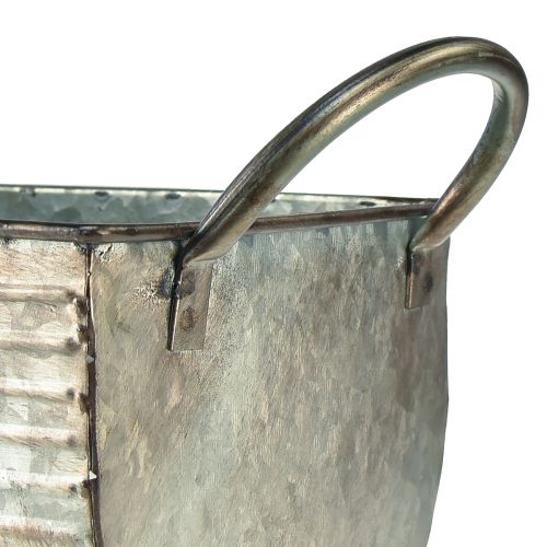 Floristik24 Jardinière gouttière métal L44cm/37,5cm lot de 2