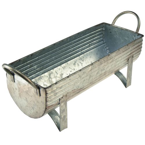 Floristik24 Jardinière gouttière métal L44cm/37,5cm lot de 2