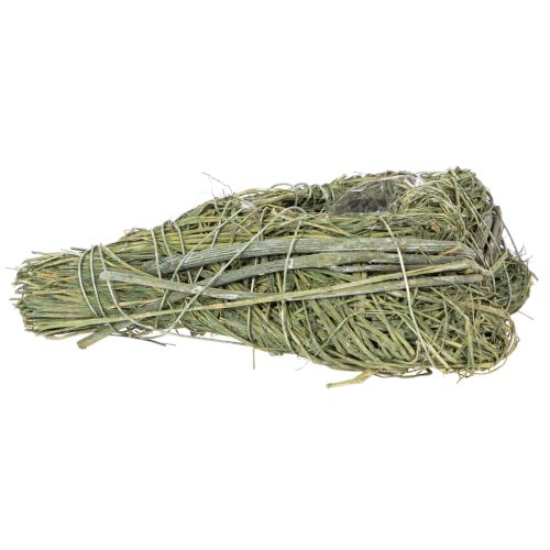 Duo de cœurs en herbe naturelle avec revêtement plastique 14 cm | Floristik24.fr