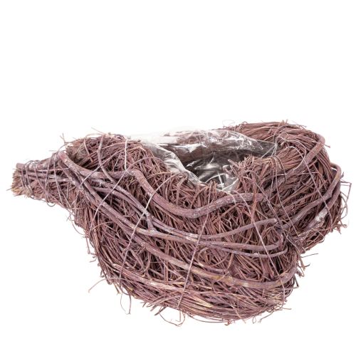 Cœur décoratif en brindilles avec film plastique 20 cm - Lot de 2 | Floristik24.fr