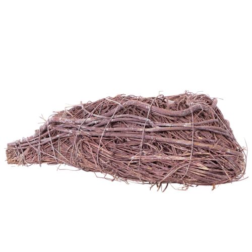Cœur décoratif en brindilles avec film plastique 20 cm - Lot de 2 | Floristik24.fr