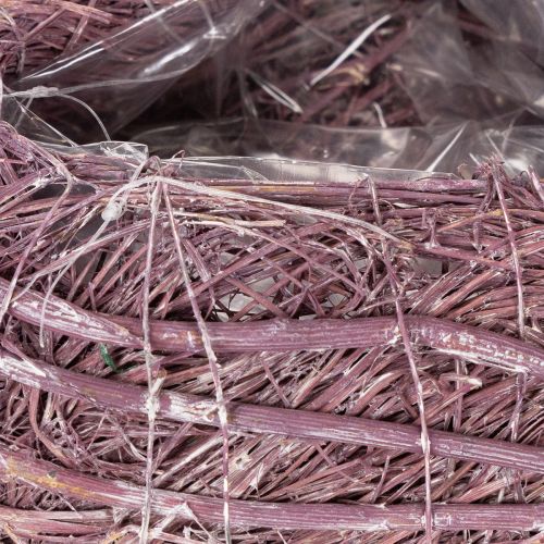 Coeur à planter en matière végétale avec film plastique, 24 cm, couleur violet | Floristik24.fr