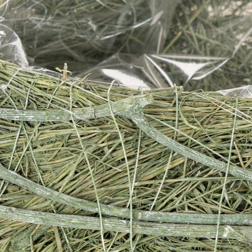 Coupe cœur en herbe naturelle avec film plastique, 38 cm, vert | Floristik24.fr