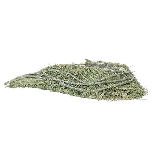 Coupe cœur en herbe naturelle avec film plastique, 38 cm, vert | Floristik24.fr