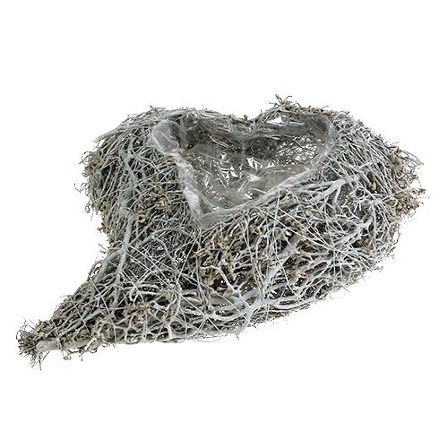Article Coeur de plantation coeur de vigne blanc à planter 38×32×7.5cm