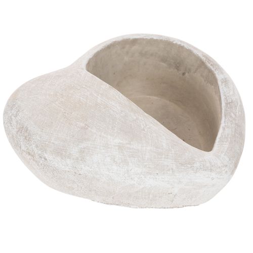 Pot de fleurs en forme de cœur, en pierre reconstituée, pot décoratif, 17 cm