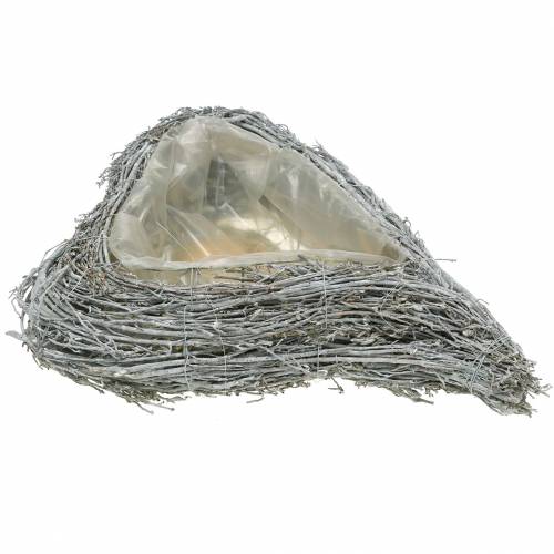 Floristik24 Plante coeur branches lavées blanc 60cm x 42cm