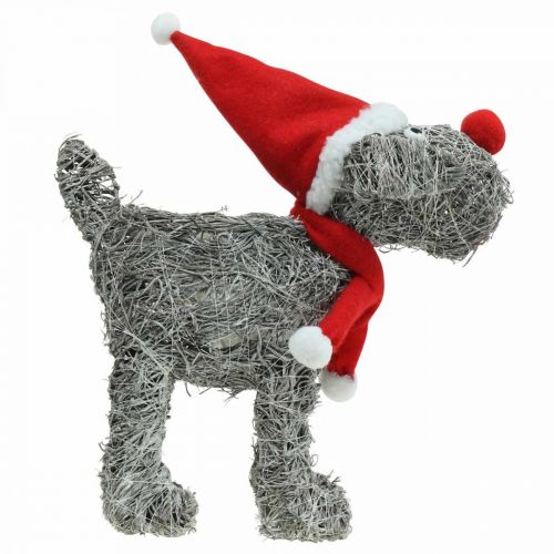 Article Chien à planter, décoration de Noël, panier à plantes, Avent H30cm L29.5cm