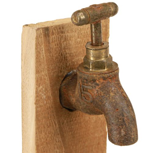 Article Jardinière Fontaine déco en bois rustique Rouille 15,5cm