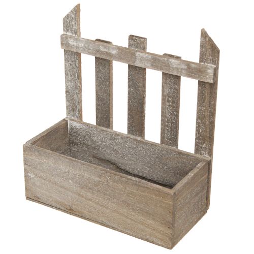 Article Mini jardinière en bois L22/25cm Lot de 2