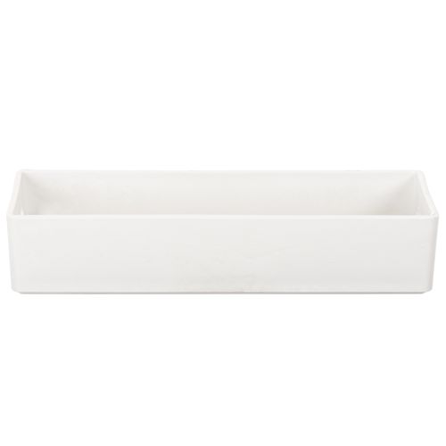 Plateau rectangulaire avec poignées en plastique 32 cm gris clair | Floristik24.fr