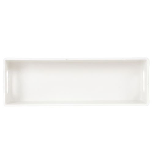 Plateau rectangulaire avec poignées en plastique 32 cm gris clair | Floristik24.fr
